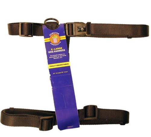 Hamilton Adjustable Dog Harness, Black, Extra Large