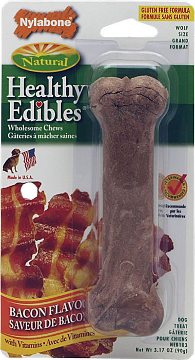 Nylabone Healthy Edibles Bacon Bone, Wolf