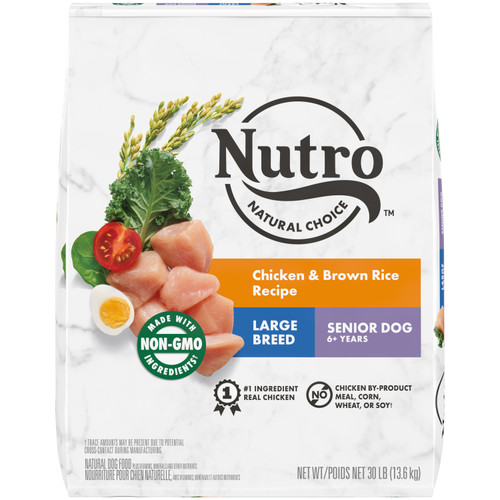 Nutro Natural Choice Large Breed Senior Chicken & Brown Rice Dog Food, 30 Lbs.