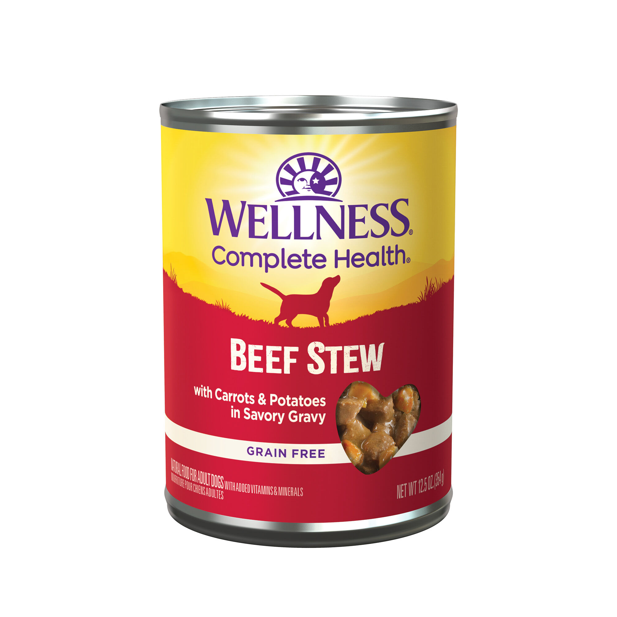 Wellness Thick & Chunky Natural Grain Free Beef Stew Canned Wet Dog Food