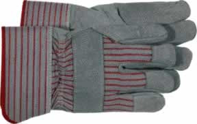 Boss Gray Split Cowhide Leather Palm Glove, Large