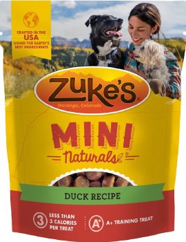 Zuke's Mini Naturals Duck Recipe, Dog Treats, 6oz Bag