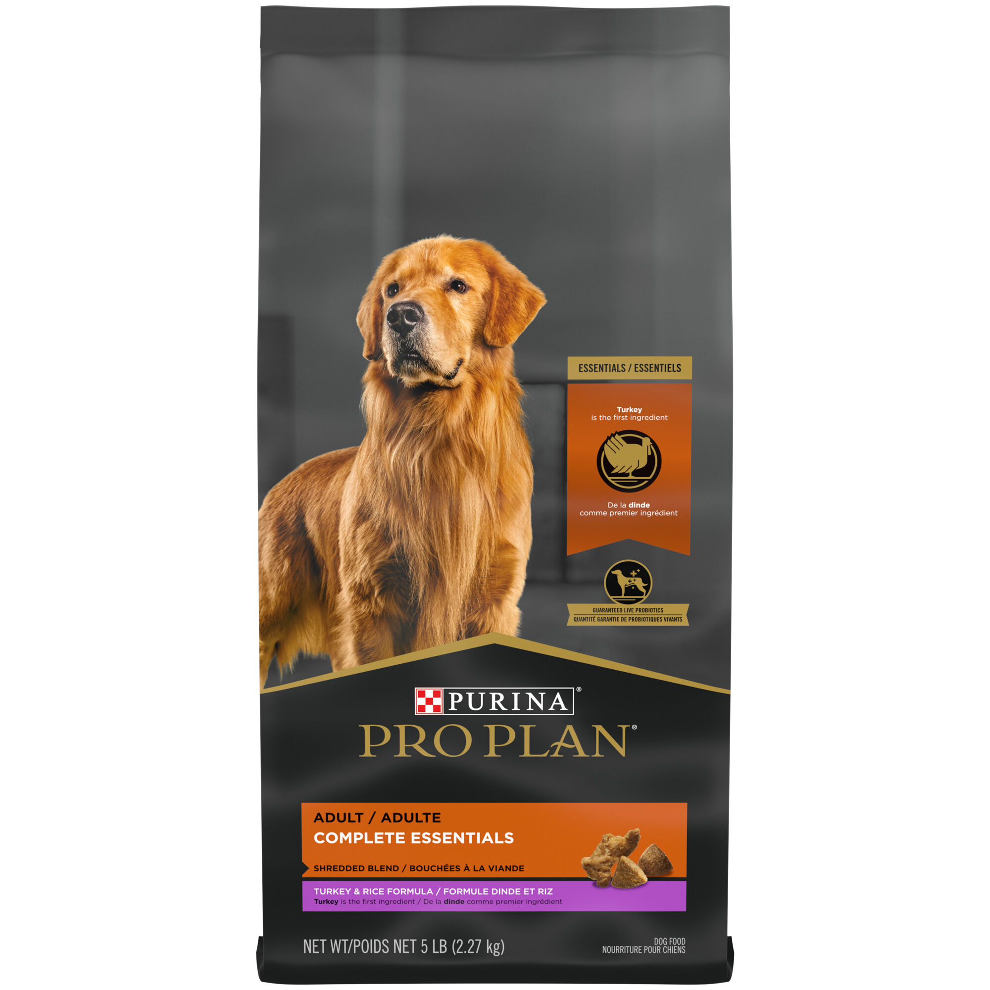 Purina Pro Plan Adult Complete Essentials Shredded Blend Turkey & Rice Formula Dry Dog Food
