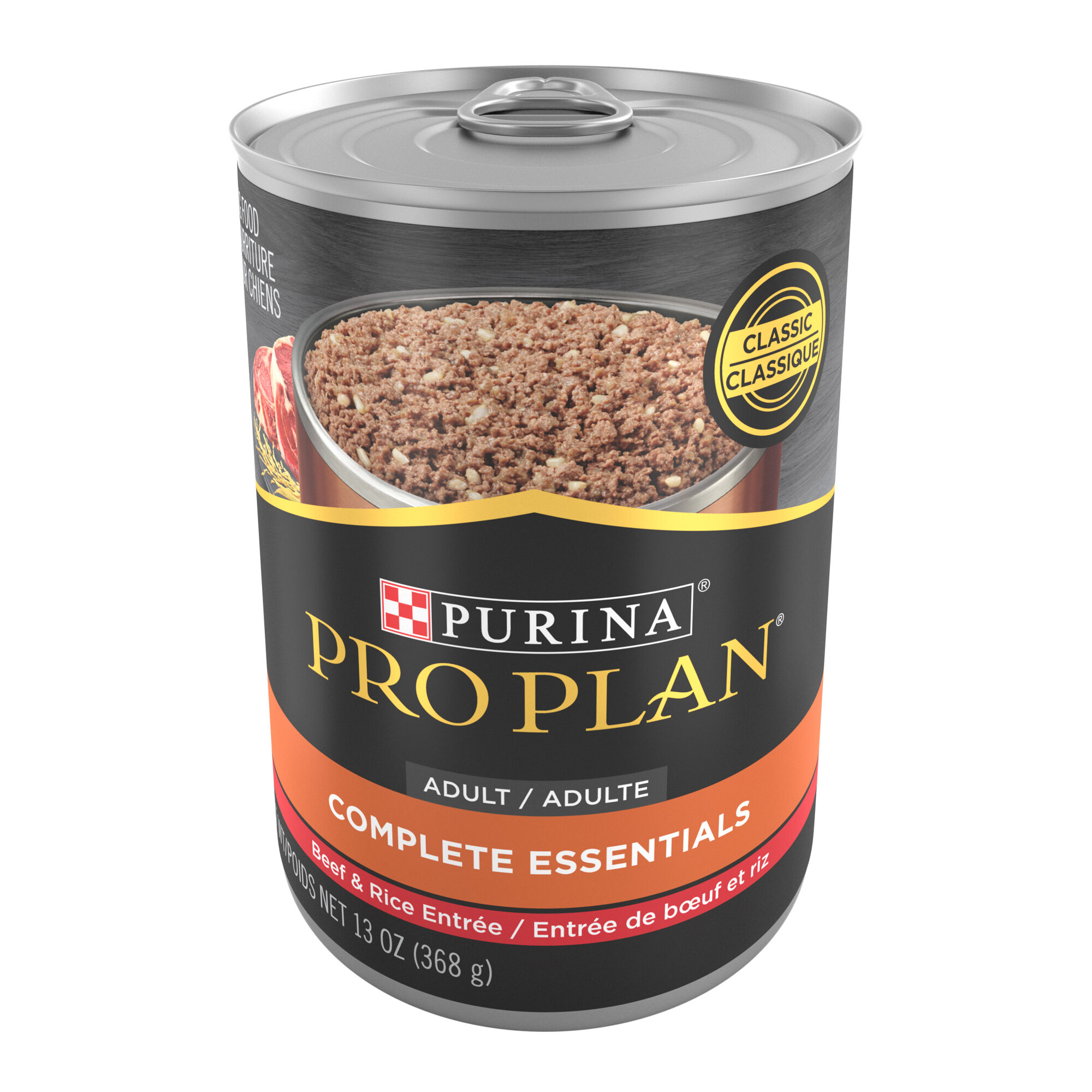 Purina Pro Plan Adult Complete Essentials Beef & Rice Entree Classic Wet Dog Food