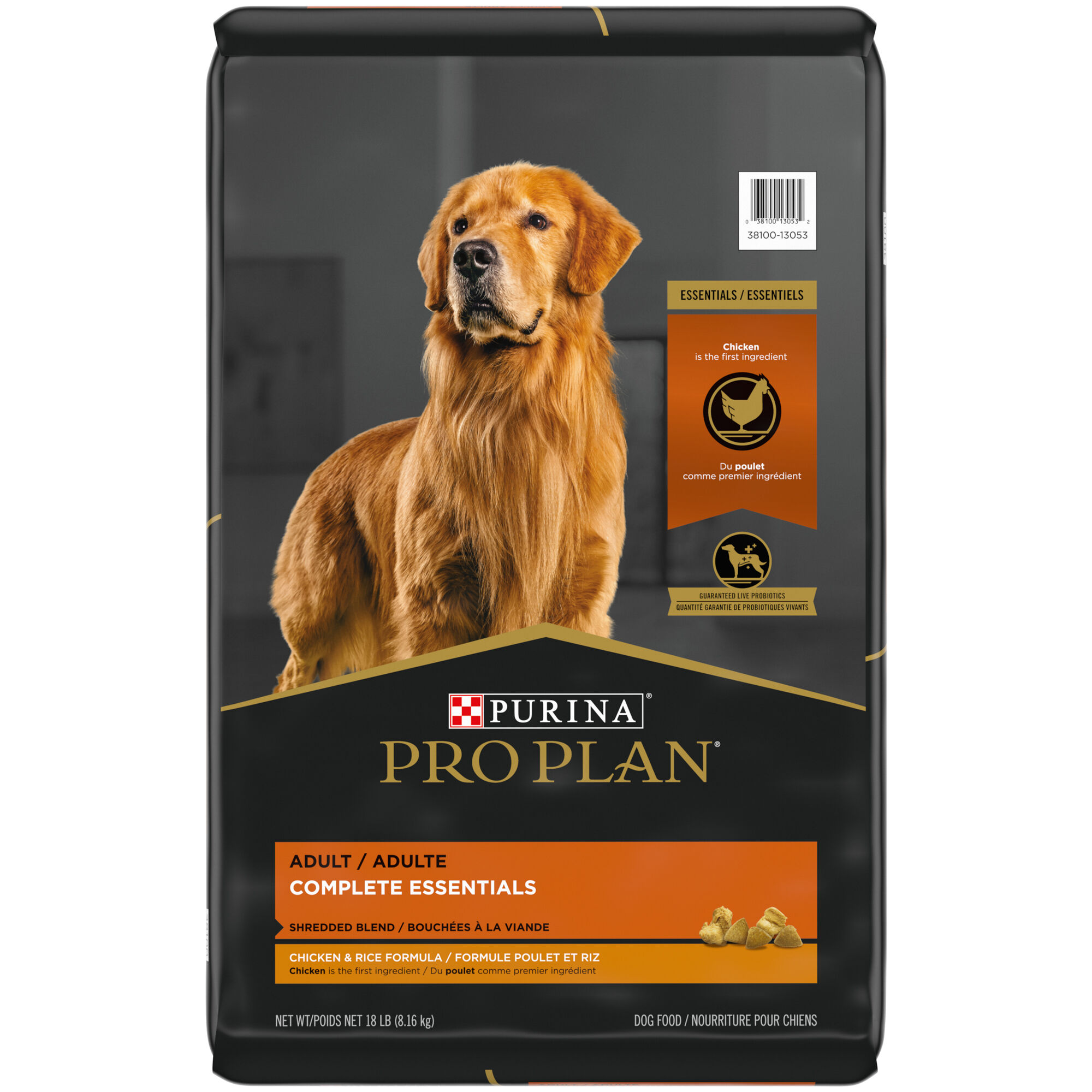 Purina Pro Plan Adult Complete Essentials Shredded Blend Chicken & Rice Formula Dry Dog Food