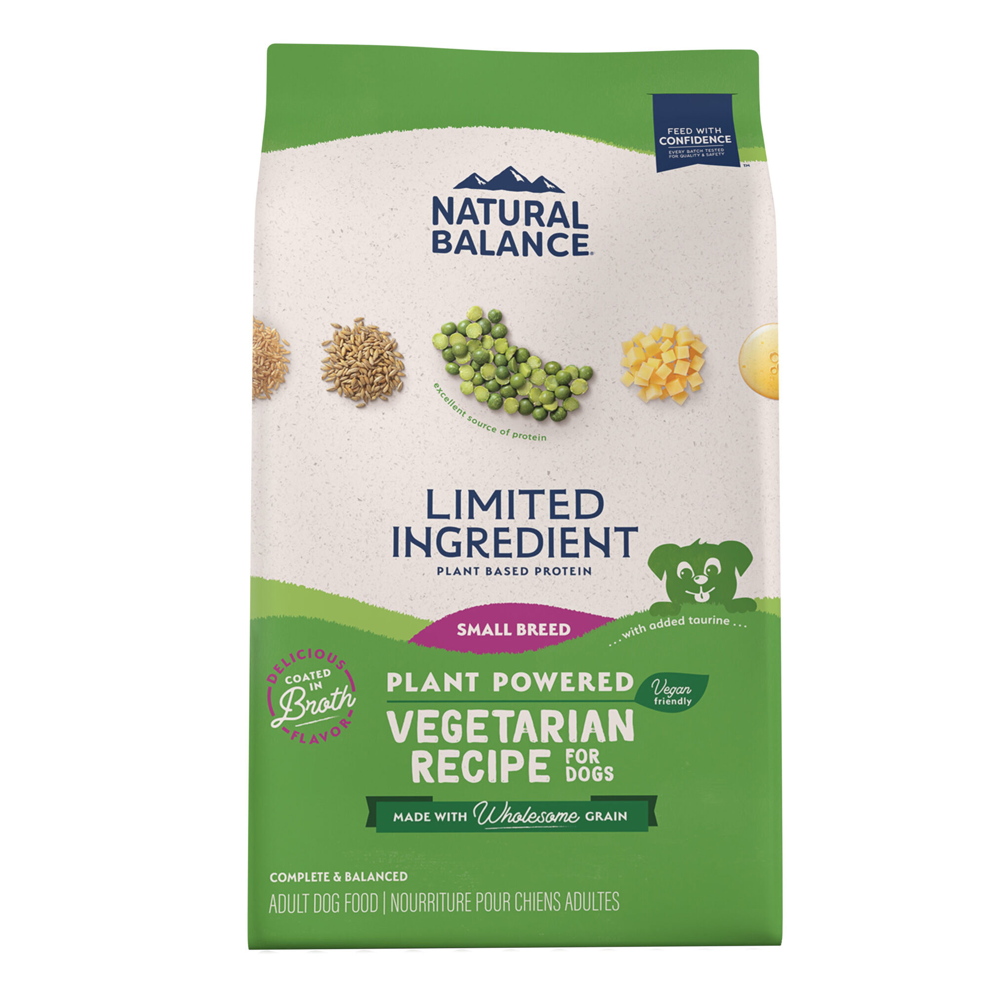 Natural Balance Limited Ingredient Vegetarian Small Breed Recipe with Vegetable Broth Coating Dry Dog Food