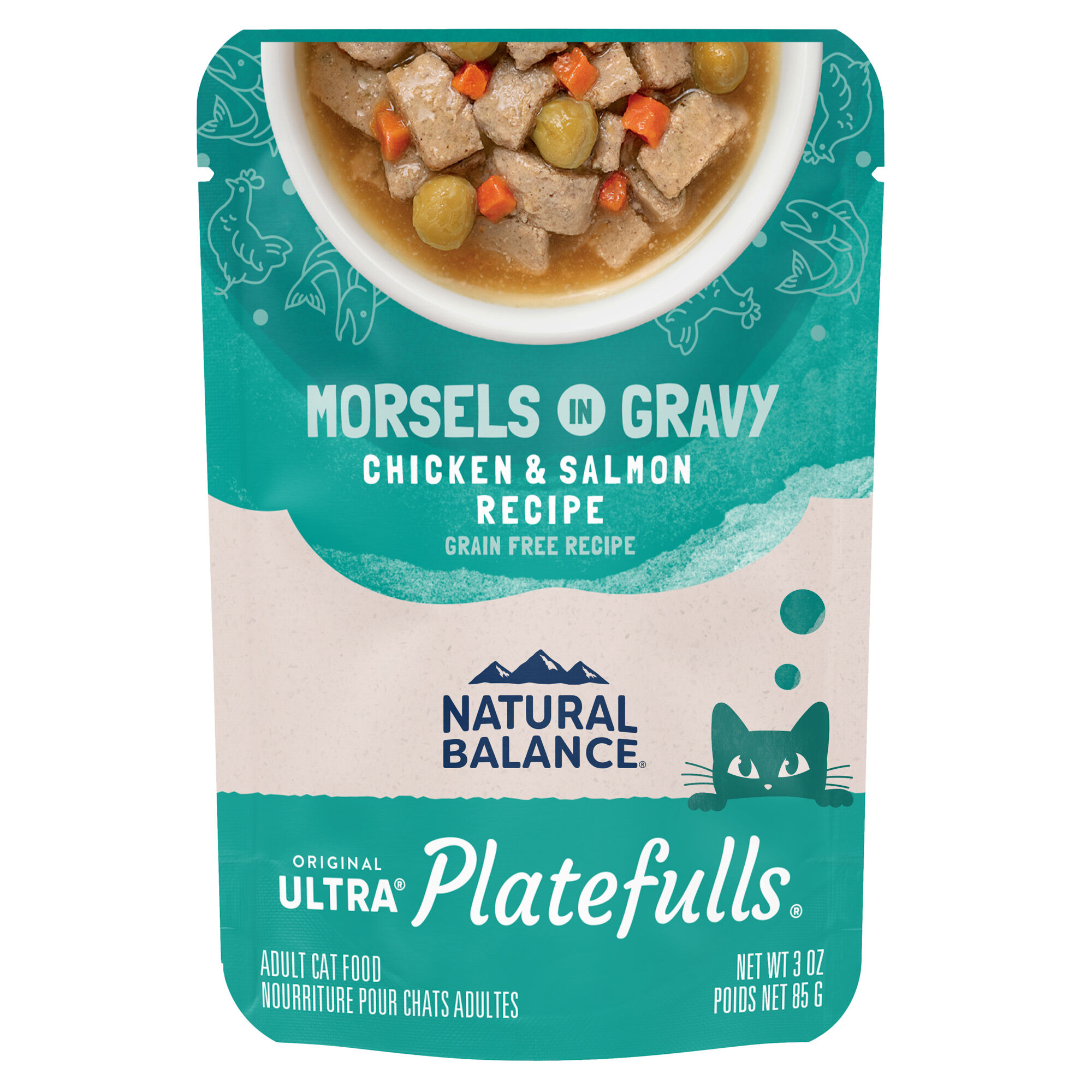 Natural Balance Original Ultra Platefulls Chicken & Salmon Recipe in Gravy Wet Cat Food