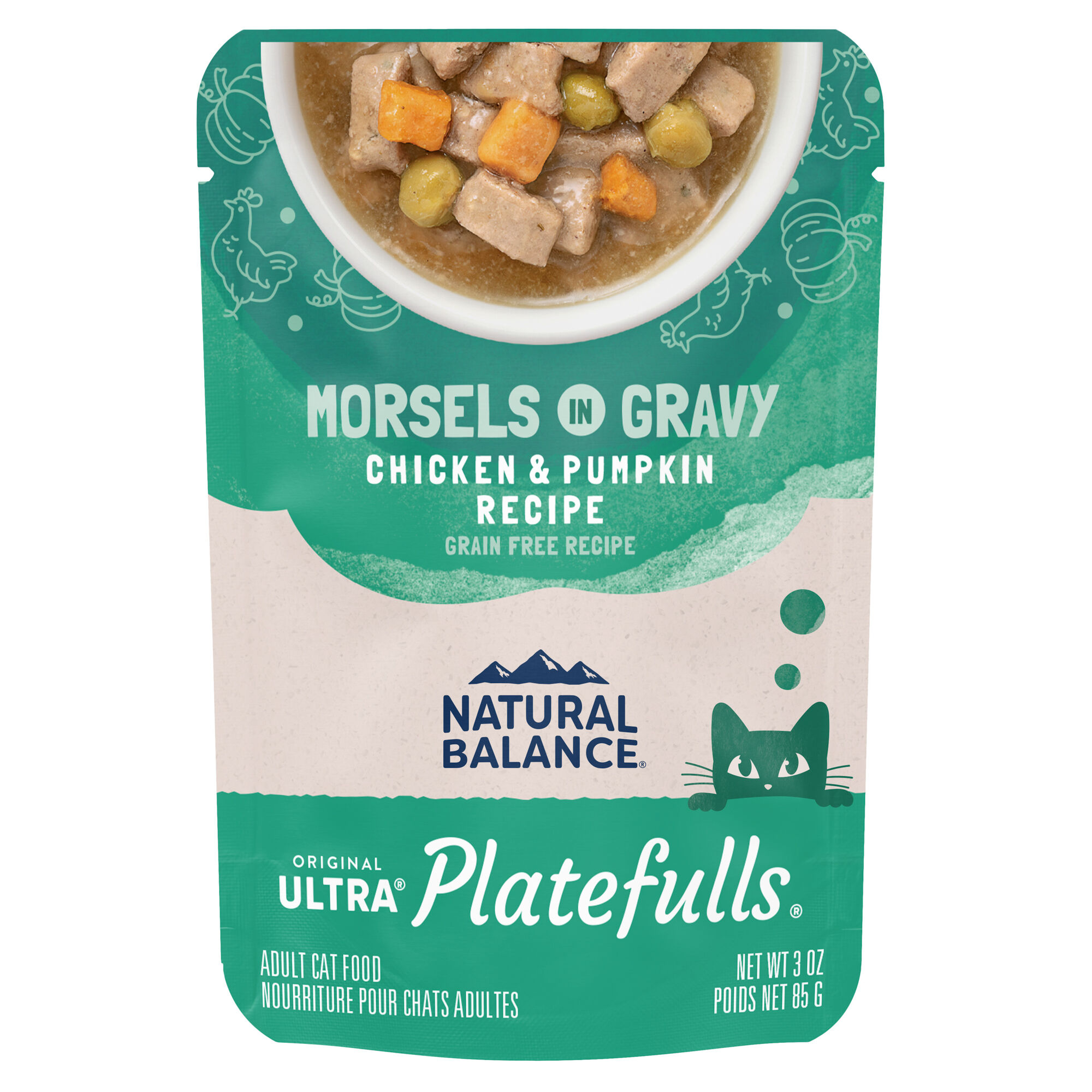 Natural Balance Original Ultra Platefulls Chicken & Pumpkin Recipe in Gravy Wet Cat Food