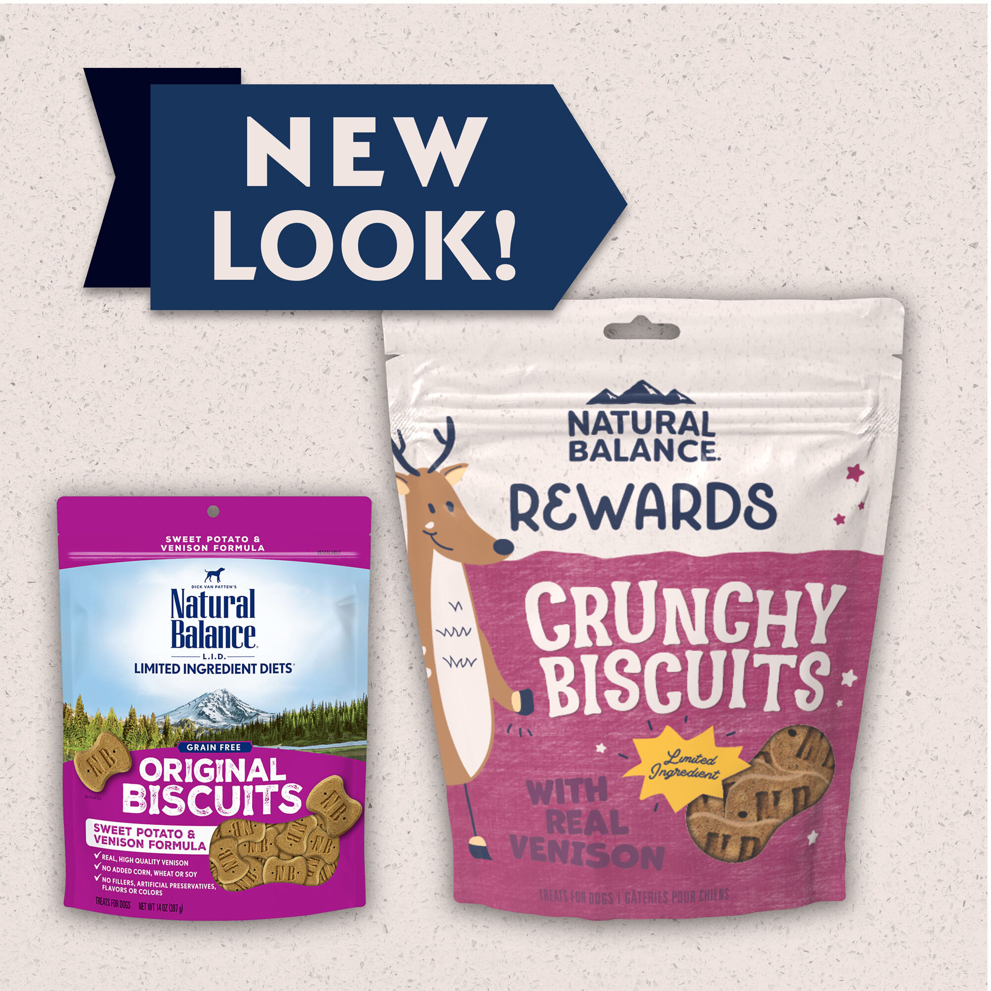 Natural Balance Treats Crunchy Biscuits Sweet Potato & Venison Recipe Dog Treat