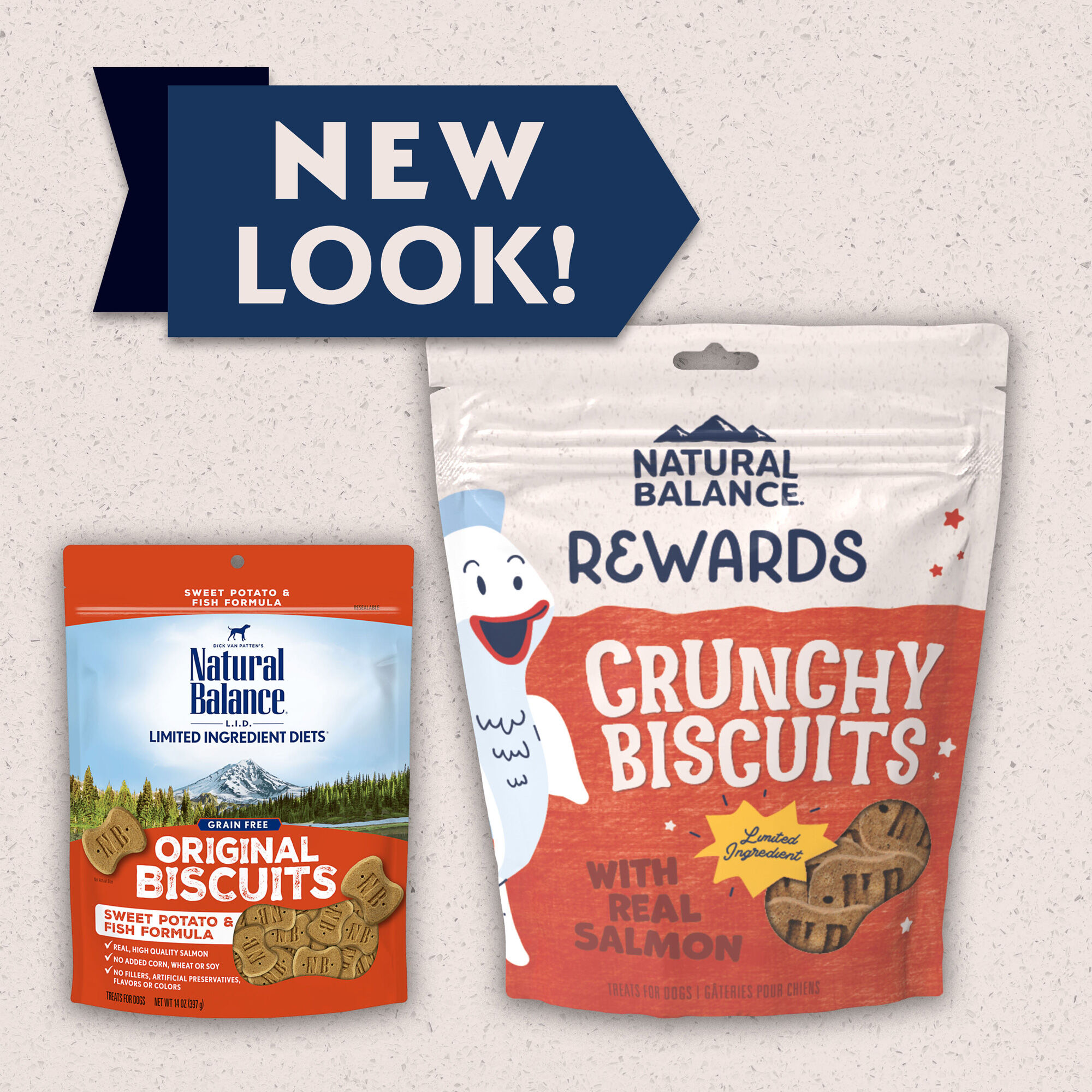Natural Balance Treats Crunchy Biscuits Sweet Potato & Fish Recipe Dog Treat