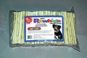 Natural Rawhide Twist Sticks Dog Treats, 5 Inch, 34 Ounce