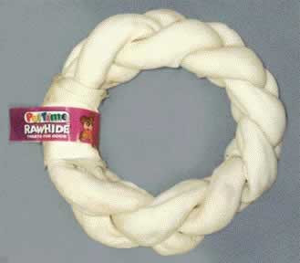 Rawhide Braided Donut, 8 Inch