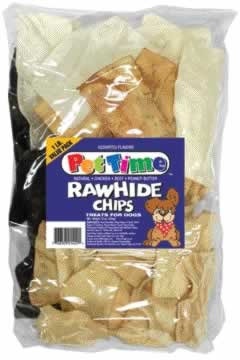 Pet Time Assorted Rawhide Chips Dog Treats, 16 Ounce