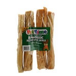 Rawhide Peanut Butter 10 Inch Retriever Rolls Dog Treats, 1 lb