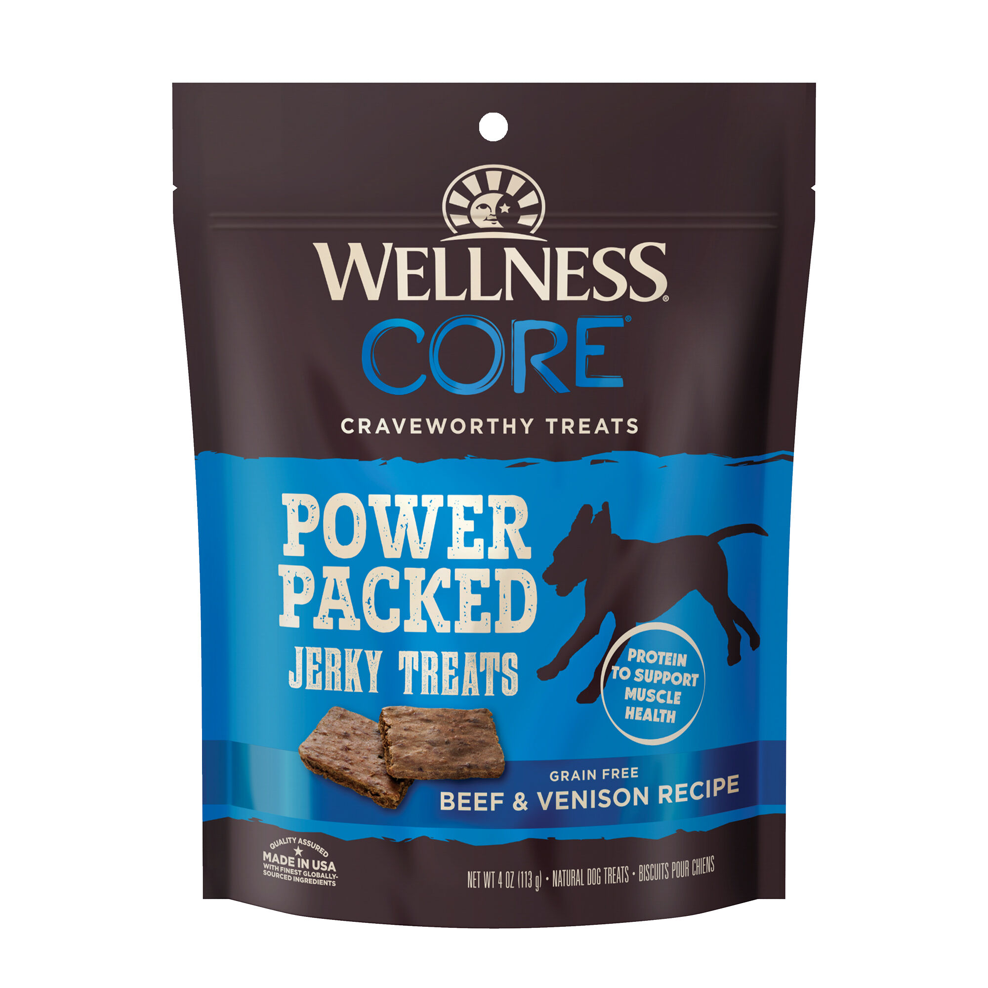 Wellness CORE Power Packed Grain Free Venison Jerky Dog Treats