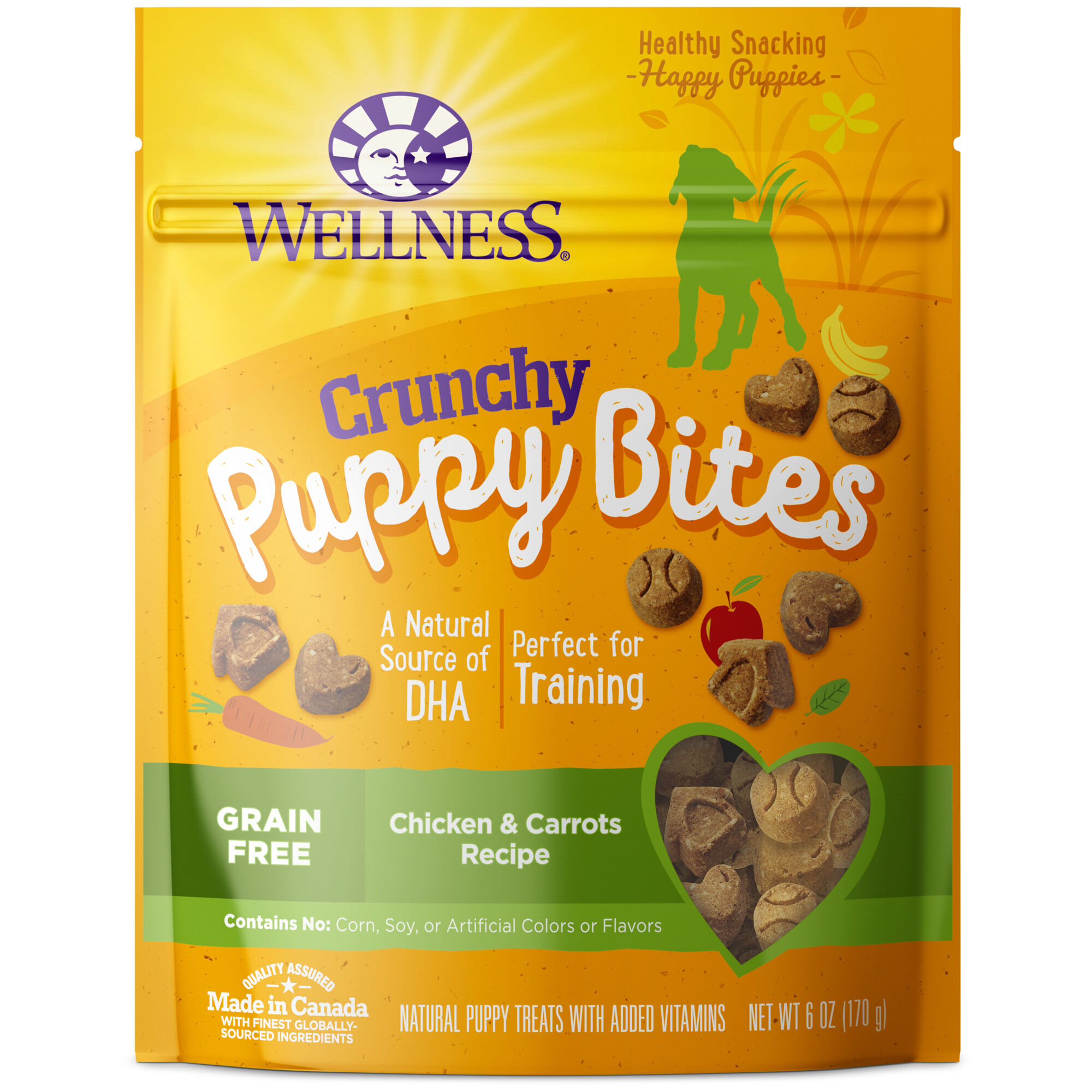 Wellness Crunchy Puppy Bites Natural Grain Free Chicken & Carrots Puppy Treats