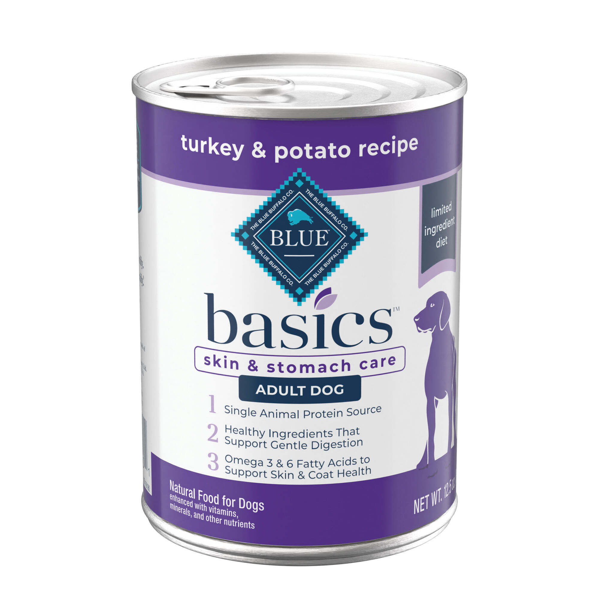 Blue Buffalo Basics Skin & Stomach Care Grain-Free Turkey and Potato Recipe Adult Wet Dog Food