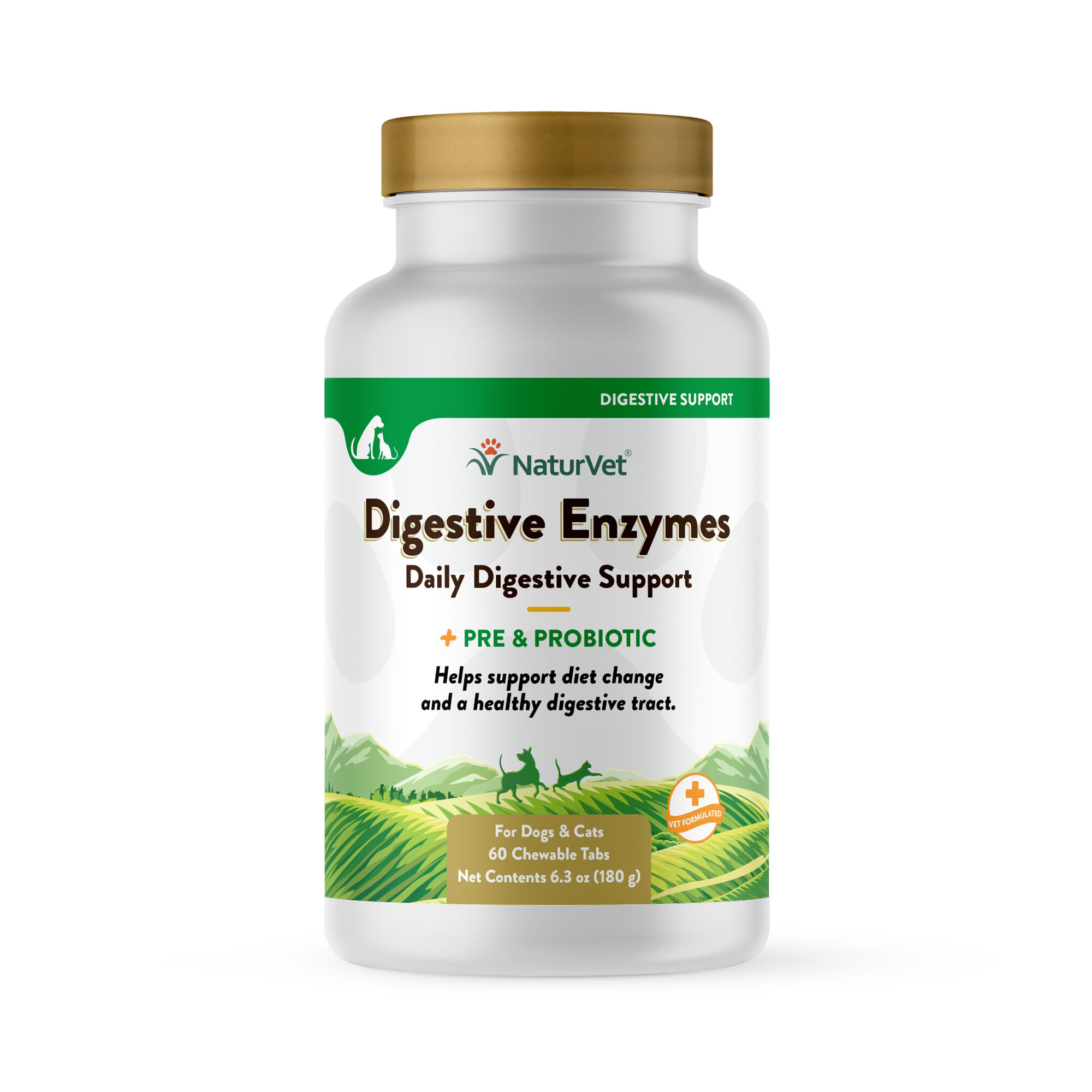 NaturVet Digestive Enzymes Plus Probiotic Tablets