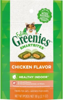 Greenies Feline Smart Bites Chicken, Cat Treat, 2.1oz
