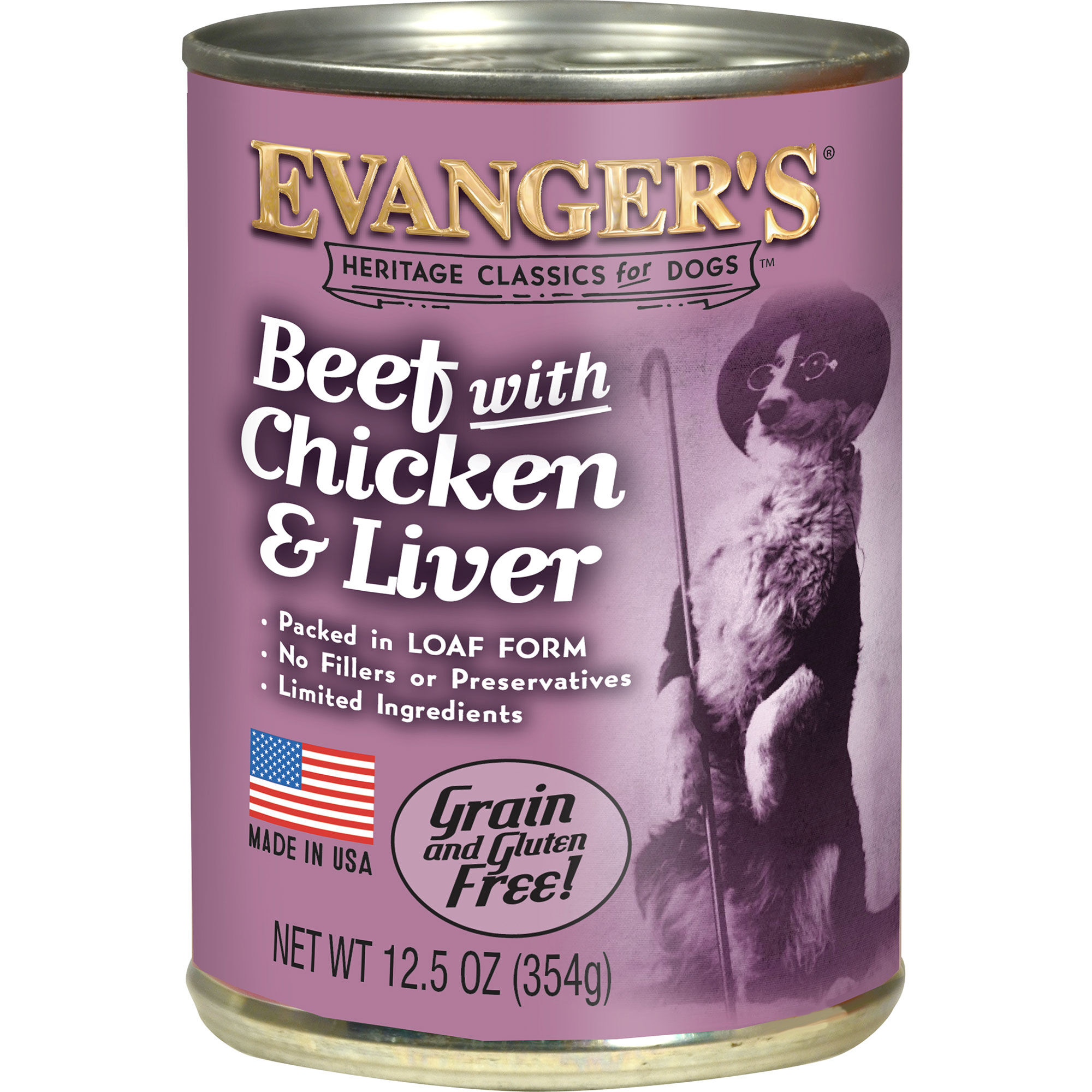 Evangers Classic Beef with Chicken And Liver Canned Dog Food