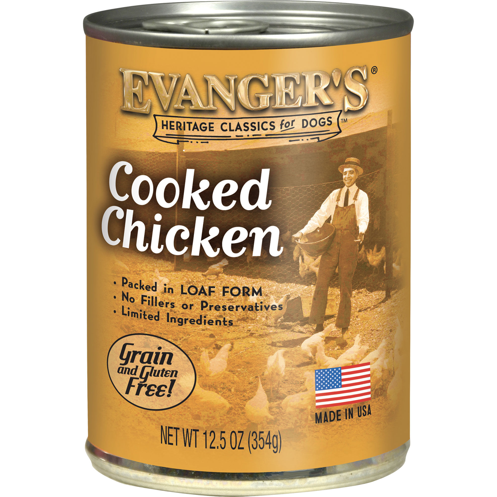 Evangers Heritage Classics Grain Free Cooked Chicken Canned Dog Food