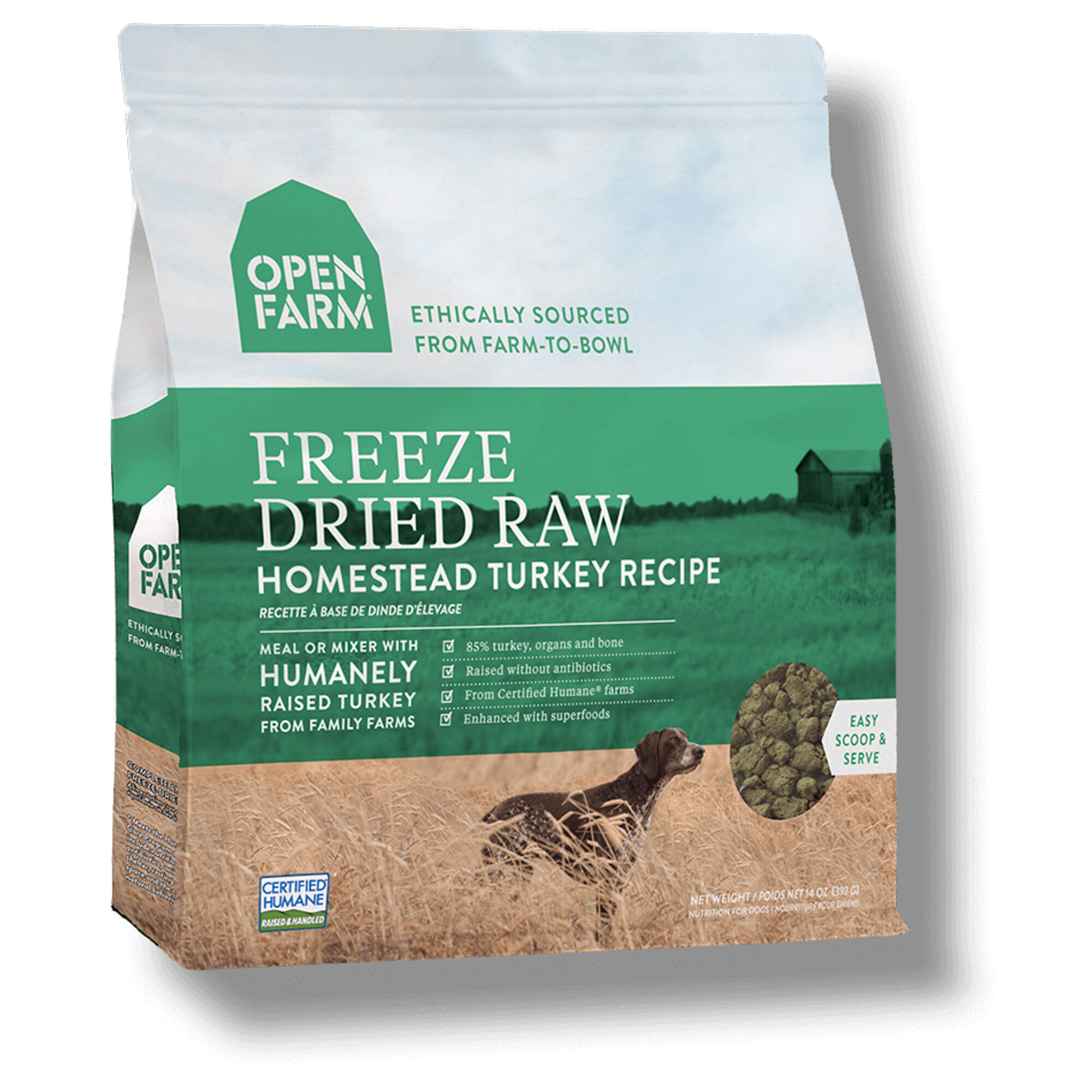 Open Farm Grain Free Homestead Turkey Recipe Freeze Dried Raw Dog Food