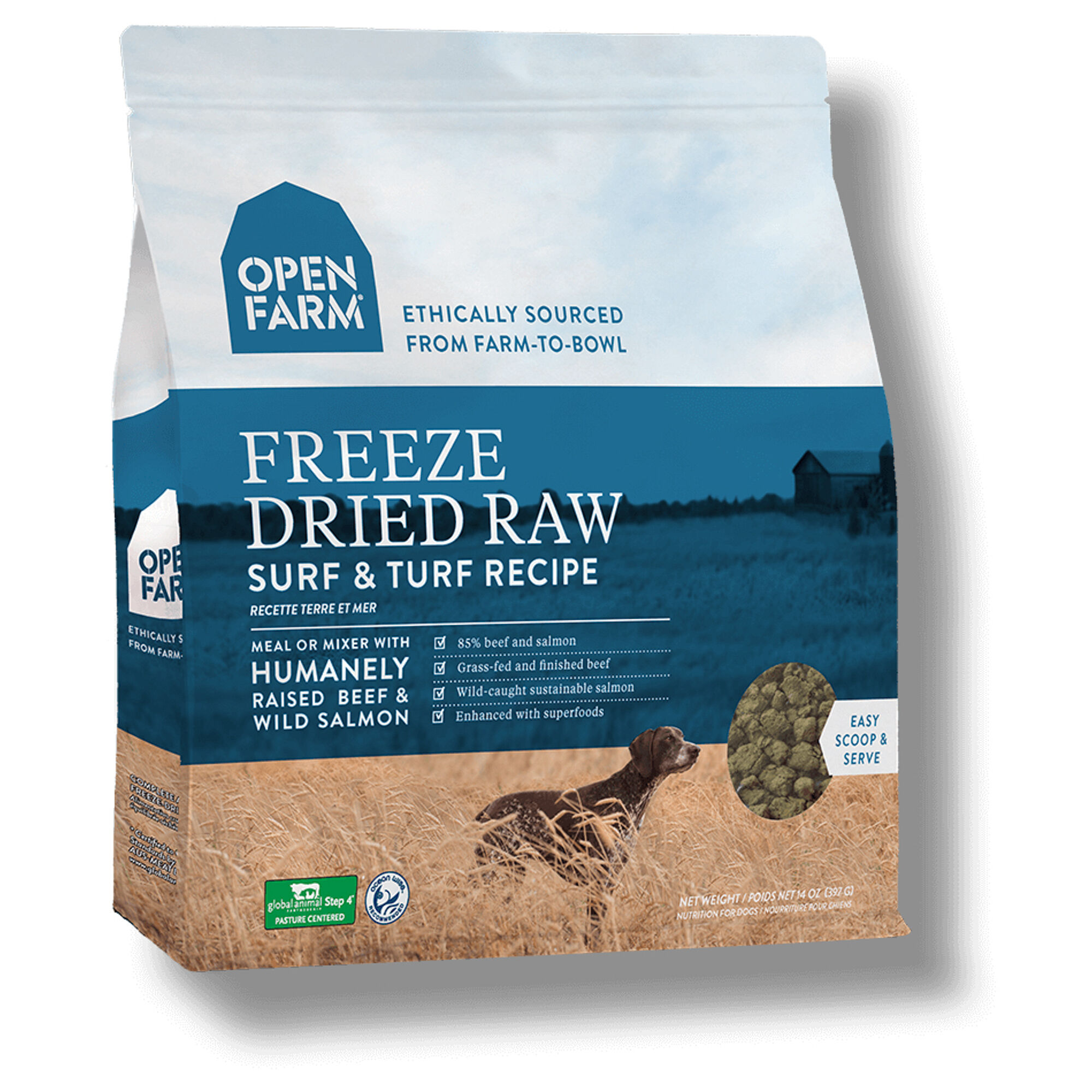 Open Farm Grain Free Surf & Turf Recipe Freeze Dried Raw Dog Food