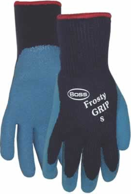 Boss Blue Frosty Grip Insulated Knit Rubber Palm Glove, Extra Large