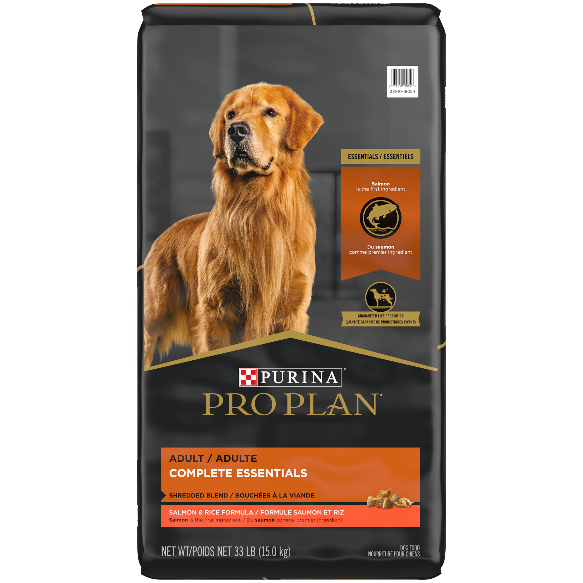 Purina Pro Plan Adult Complete Essentials Shredded Blend Salmon & Rice Formula Dry Dog Food