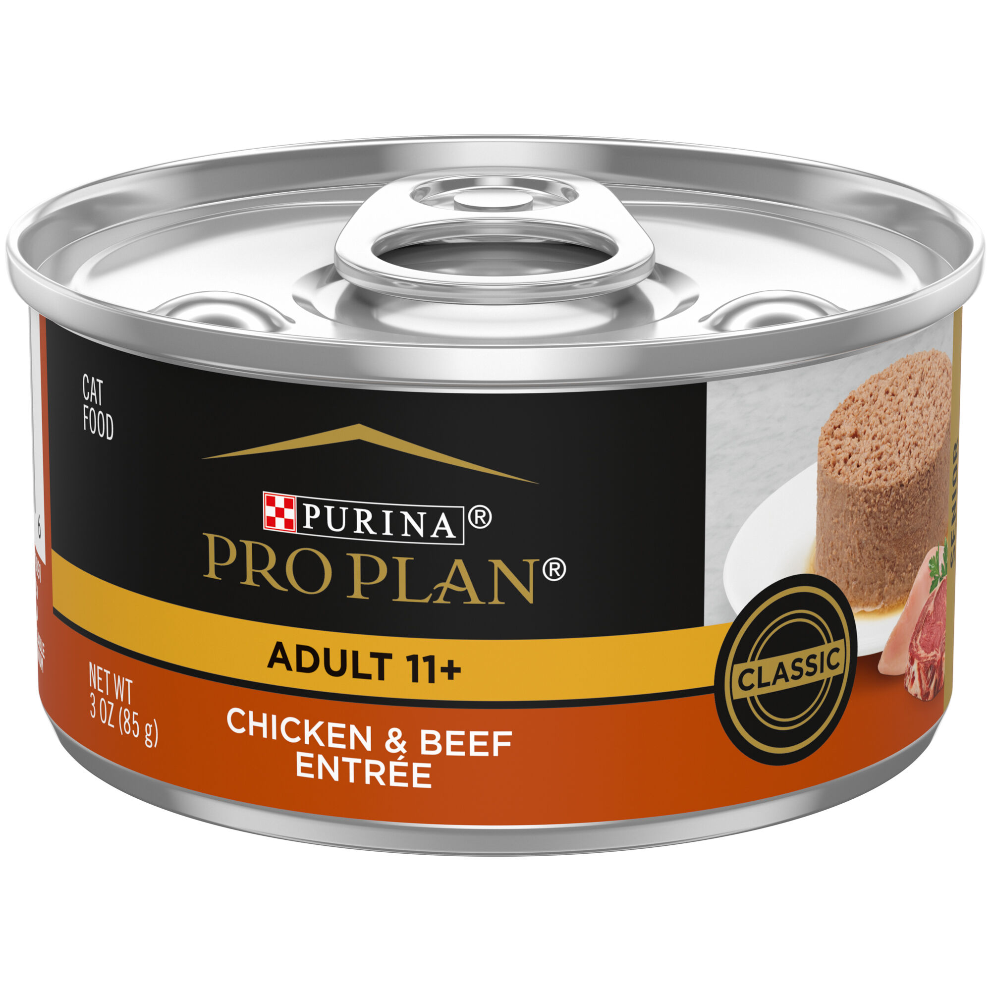 Purina Pro Plan Senior Adult 11+ Chicken & Beef Entree Classic Wet Cat Food
