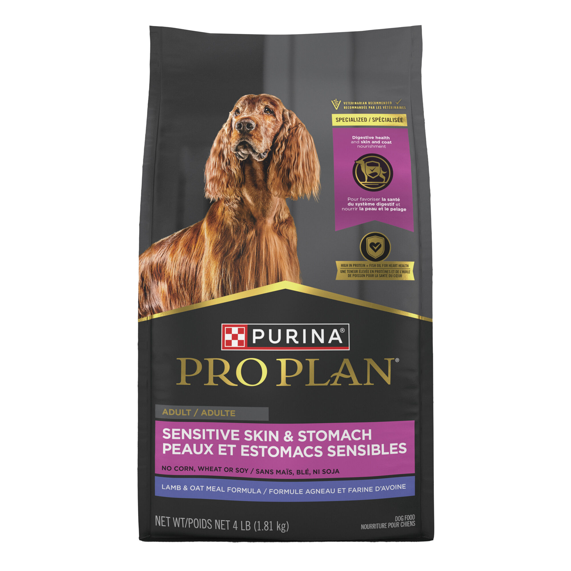 Purina Pro Plan Adult Sensitive Skin & Stomach Lamb & Oat Meal Formula Dry Dog Food