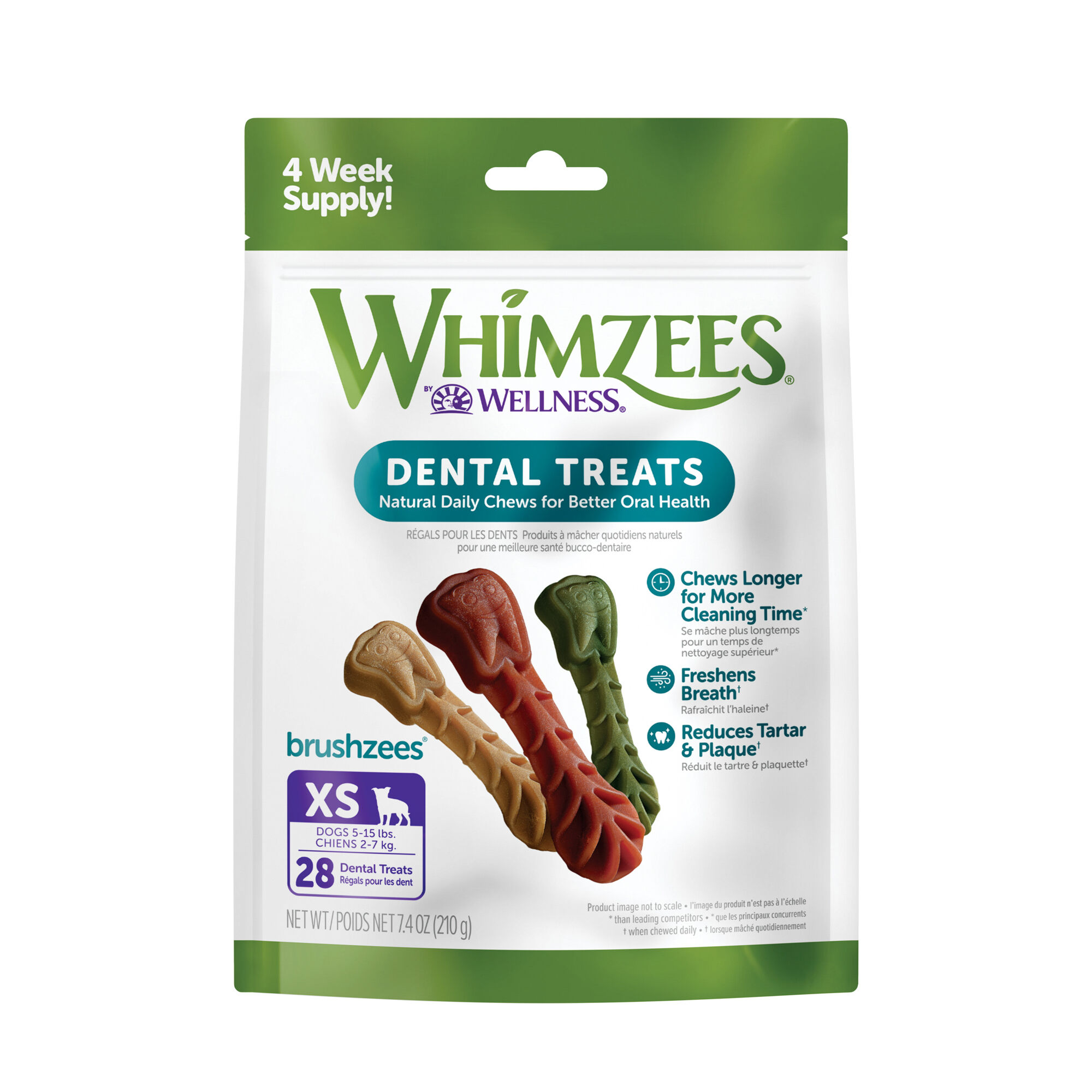 Whimzees by Wellness Brushzees Natural Grain Free Dental Chews for Dogs