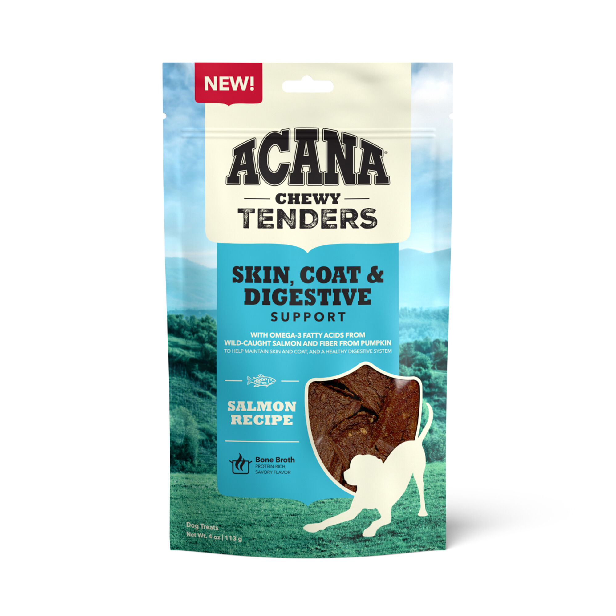 ACANA Chewy Tenders Salmon Recipe Skin, Coat, & Digestive Support Soft Dog Treats