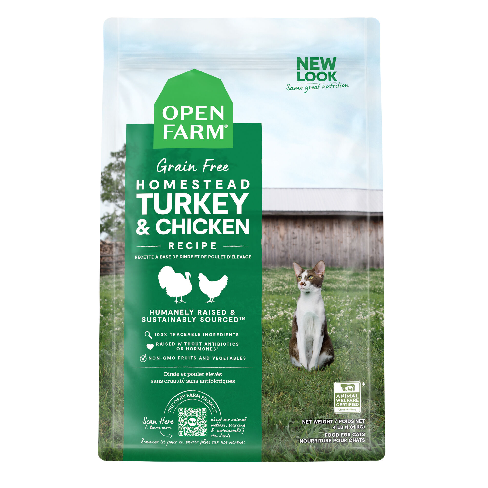 Open Farm Grain Free Homestead Turkey & Chicken Recipe Dry Cat Food