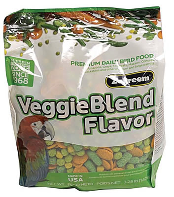 ZuPreem VeggieBlend Diet Bird Food, 3 Lb.