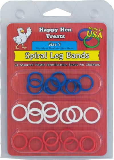 Happy Hen Spiral Leg Bands for Chickens