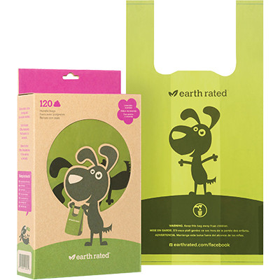 Earth Rated Lavender Poop Bags With Handles, 120 Count