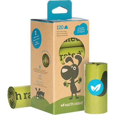 Earth Rated Standard Unscented Poop Bags, 120 Count