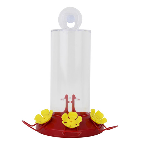 Perky Pet Clear/Red Base Acrylic/Plastic Window Hummingbird Feeder