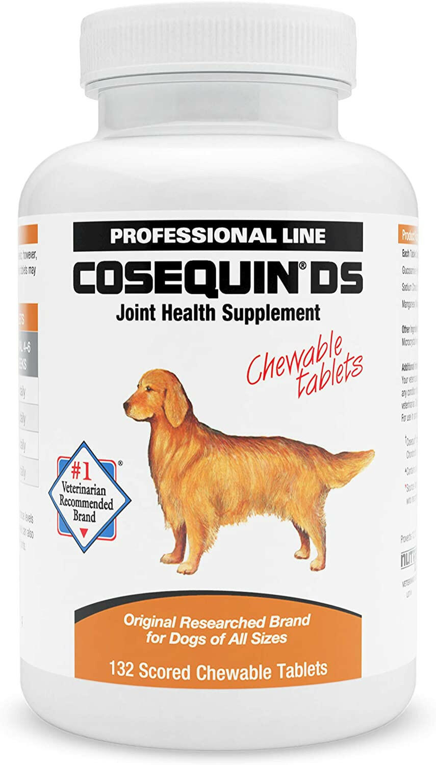 Nutramax Cosequin DS Joint Health Supplement for Dogs - With Glucosamine and Chondroitin, 132 Chewable Tablets