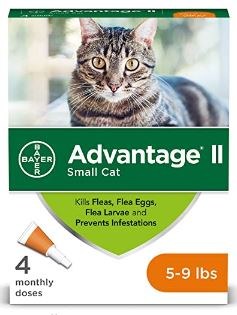 Bayer Advantage II Small Cat, 5-9lb, 4 Month Supply