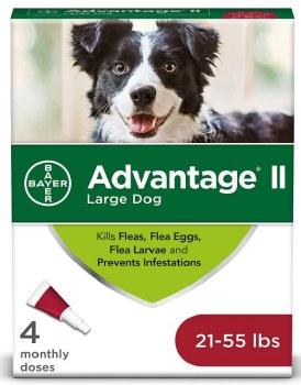 Bayer Advantage II Large Dog, 21-55lb, 4 Month Supply