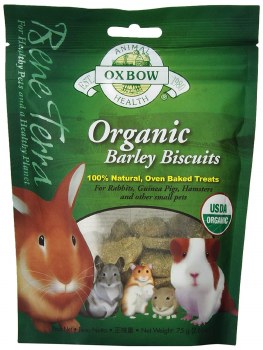 Oxbow Bene Terra Organic Barley Biscuits, Small Animal Treat, 2.65oz