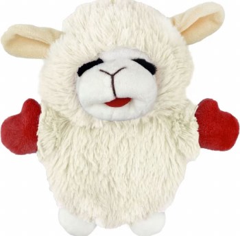 Multipet Lambchop Crickle Dog Toy, White, 6 inch