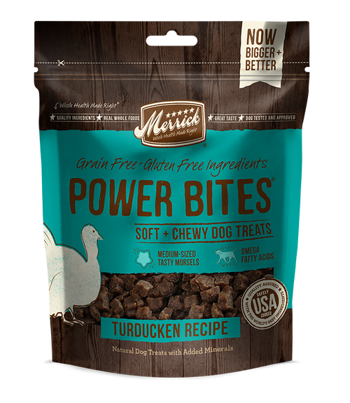 Merrick Power Bites Turducken Dog Treats, 6 Oz.