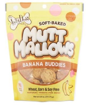 Lazy Dog Mutt Mallows Banana Buddies, Dog Treats, 5oz