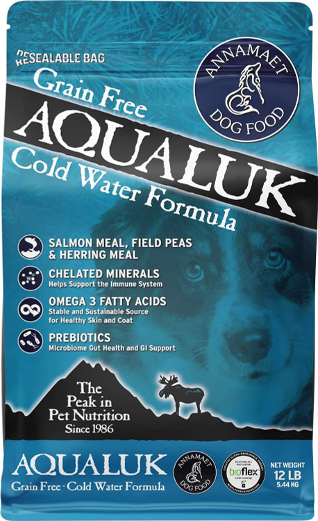 Annamaet Grain Free Aqualuk Cold Water Formula Dry Dog Food, 12 Lbs.