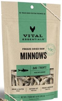 Vital Essentials Freeze Dried Minnows, Dog Treats, 1oz