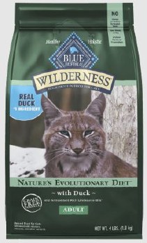 Blue Buffalo Wilderness Duck Recipe Grain Free Adult, Dry Cat Food, 11lb