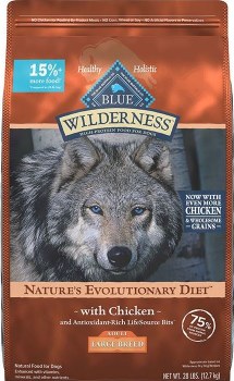 Blue Buffalo Wilderness Large Breed Adult Formula Chicken Recipe, Dry Dog Food, 24lb
